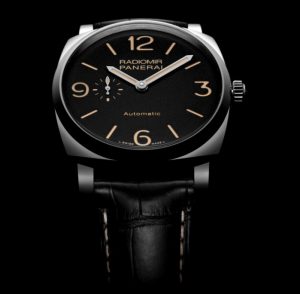 The 45 mm replica Panerai Radiomir 1940 PAM00572 watches have black dials.