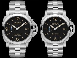 The black dials fake Panerai Luminor 1950 watches have luminant details.